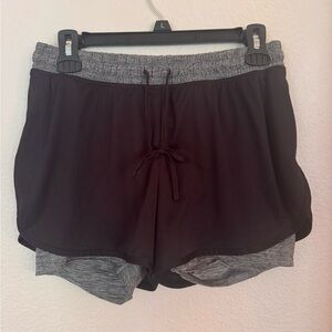 Champion Black and Gray Athletic Shorts Lightweight and Relaxed